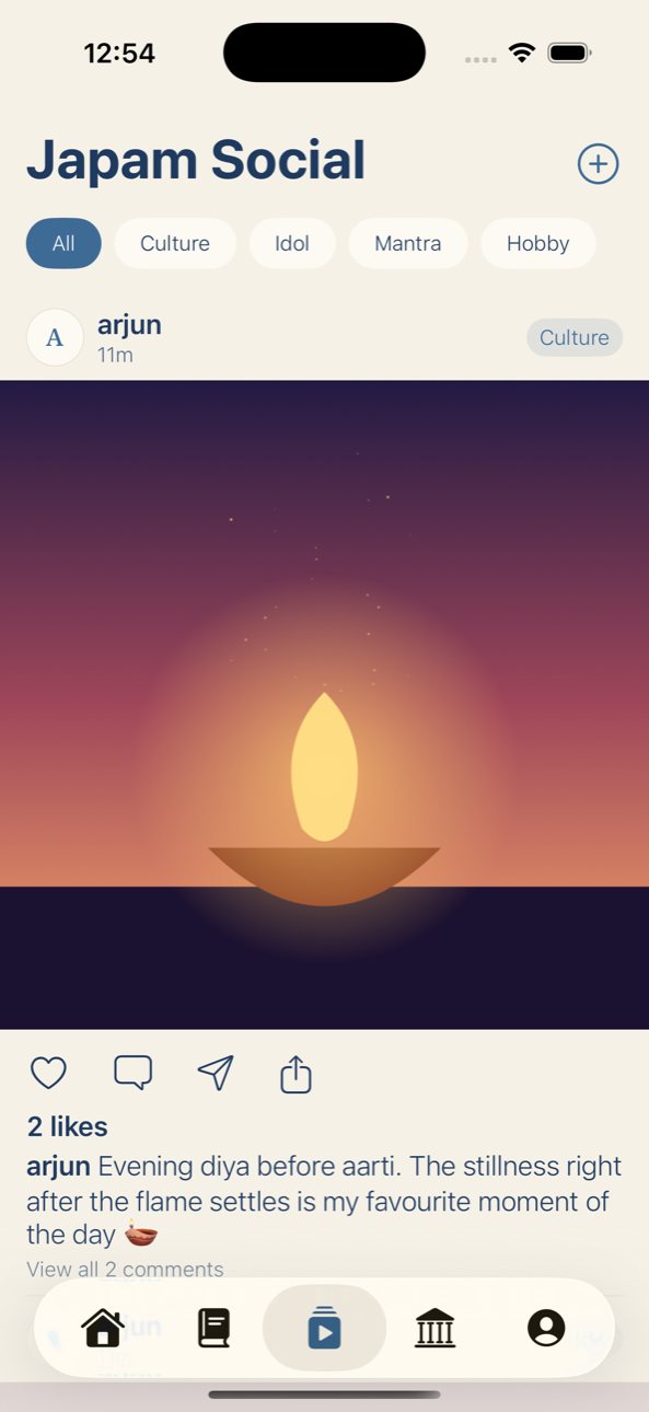 Japam Social feed of devotional photos and videos